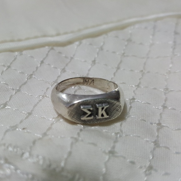 Vintage EK Sigma Kappa Sterling Silver Ring - Picture 1 of 5